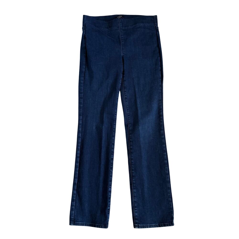 NYDJ Pull On Jeans Womens Size 4P PETITE Dark Wash Blue Denim (2914)